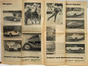 1963-1970 Bond Equipe and Morgan Newsprint Advertisement - German Text