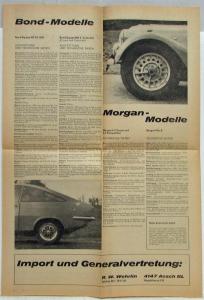 1963-1970 Bond Equipe and Morgan Newsprint Advertisement - German Text