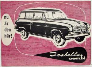1954-1957 Borgward Isabella Combi Sales Folder - Swedish Text