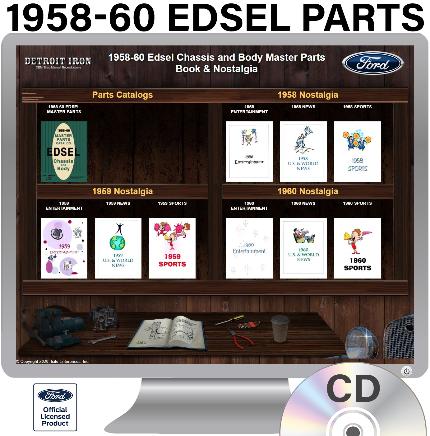 1958 1959 1960 Edsel Parts Manual- CD