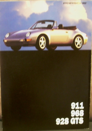 1994 Porsche Dealer Sales Brochure Folder 911 968 928 GTS Original