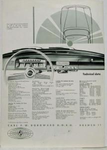 1959 Borgward Isabella Sales Folder