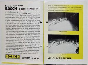 1950 Bosch Fog Lamps Sales Folder Poster - German Text