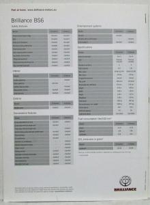 2007 Brillance BS6 Sales Folder for European Market