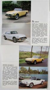 1975 British Leyland Triumph MG Sales Folder - Dutch Text for Belgian Market