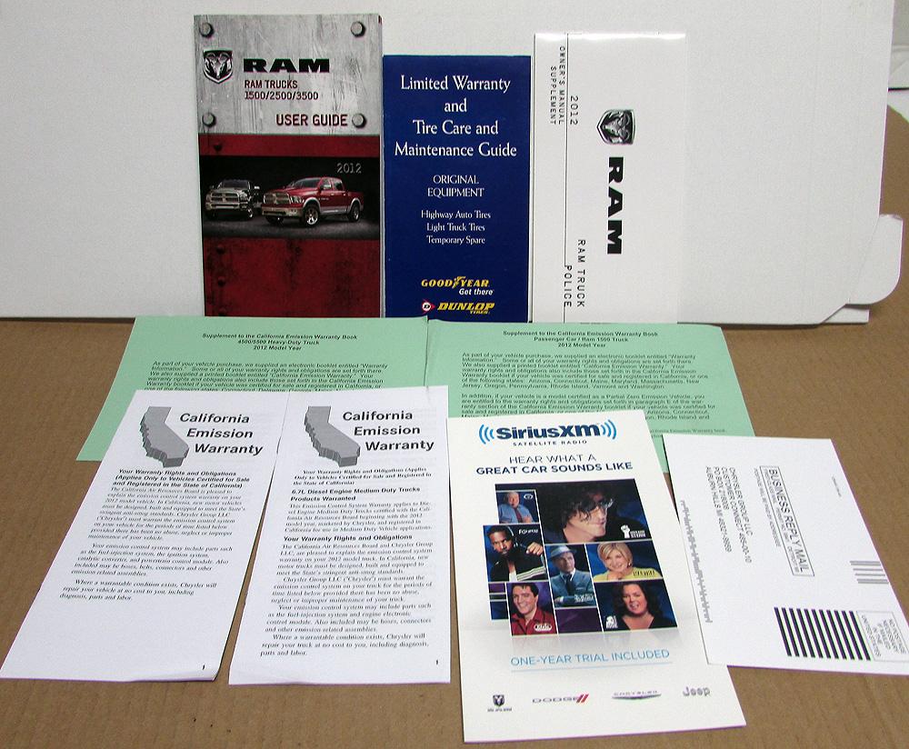 2012 Dodge Ram Pickup Truck User Guide 1500 2500 3500 & Cummins Diesel