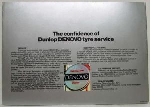 1977 British Leyland Cars w/ Dunlop Denovo Runflat Tyres Sales Brochure - UK Mkt