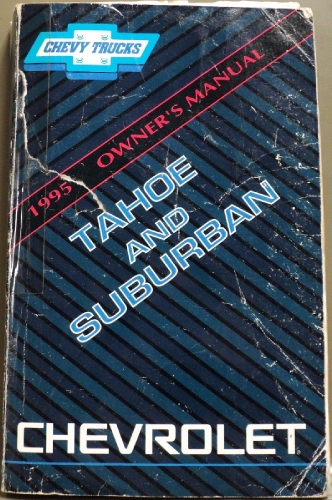 1995 Chevrolet Tahoe Suburban Truck Owners Manual