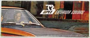 1972 Opel Exterior Colors Paint Chips Folder with Specifications