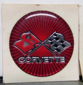 NOS Corvette Wheel Center Caps Inserts Stickers Decals Chevrolet 1.5" Set Of 4