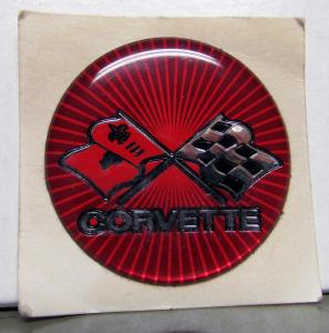 NOS Corvette Wheel Center Caps Inserts Stickers Decals Chevrolet 1.5" Set Of 4