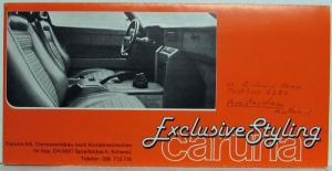 1975-1975 Exclusive Styling Tuner Cars by Caruna Sales Folder - German Text
