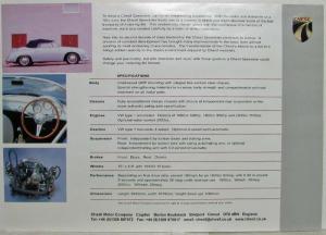 2000-2005 Chesil Speedster Spec Sheet - UK