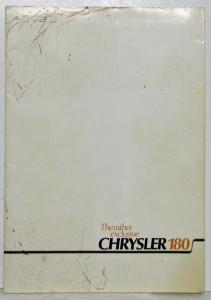 1971 Chrysler 180 Rather Exclusive Sales Brochure - UK Market - RHD