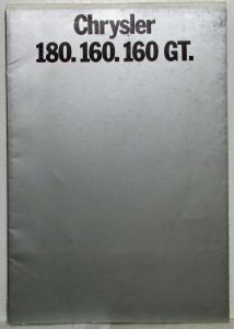 1971 Chrysler Sales Folder with Small Posters - 180 160 160 GT - French Text