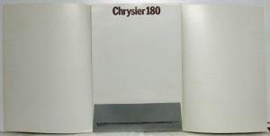 1971 Chrysler Sales Folder with Small Posters - 180 160 160 GT - French Text