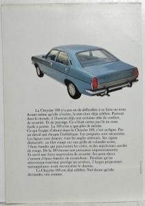 1971 Chrysler Sales Folder with Small Posters - 180 160 160 GT - French Text