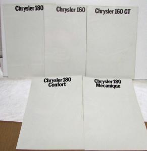 1971 Chrysler Sales Folder with Small Posters - 180 160 160 GT - French Text