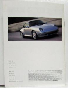 1996 Porsche Dealer Sales Brochure 911 Carrera Targa 4 Coupe Cabriolet Turbo