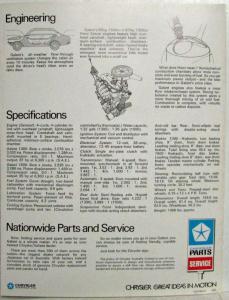 1969-1973 Chrysler Valiant Galant Sales Folder - Australian Market