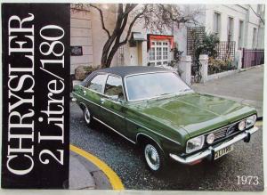 1973 Chrysler 2 Litre and 180 Sales Brochure - UK Market