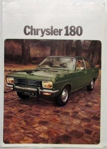 1974 Chrysler 180 Sales Folder - French Text