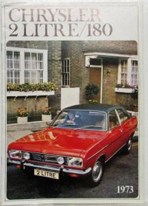 1973 Chrysler 180 and 2 Litre Sales Brochure - UK Market RHD