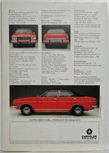 1973 Chrysler 180 Sales Folder - French Text