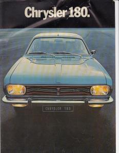 1973 Chrysler 180 Blue Car Sales Folder - French Text