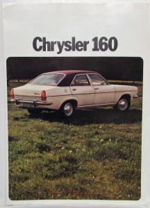 1974 Chrysler 160 Sales Folder - French Text