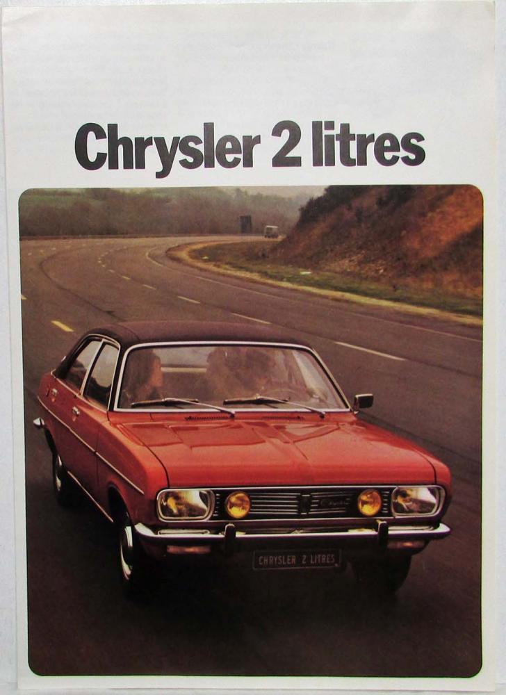 1974 Chrysler 2 Liter Sales Folder - French Text