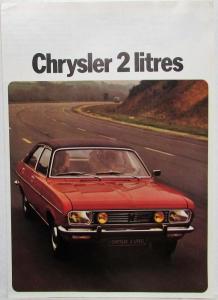 1974 Chrysler 2 Liter Sales Folder - French Text