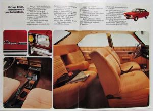 1974 Chrysler 2 Liter Sales Folder - French Text