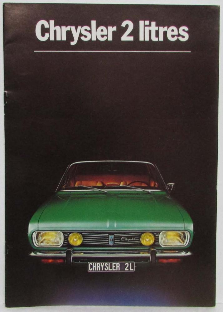 1975 Chrysler 2 Litre Sales Brochure - French Text