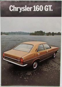 1970-1975 Chrysler 160GT Sales Folder - French Text