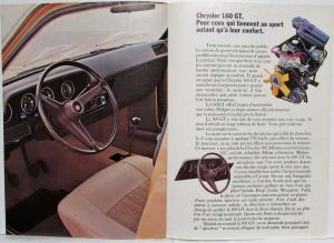 1970-1975 Chrysler 160GT Sales Folder - French Text