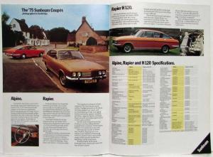 1975 Chrysler Sales Brochure - Hillman Humber Sunbeam and Chrysler - UK