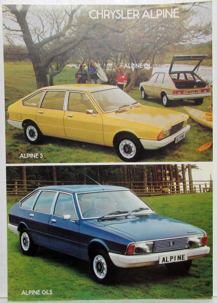 1977 Chrysler Alpine Spec Sheet - UK Market
