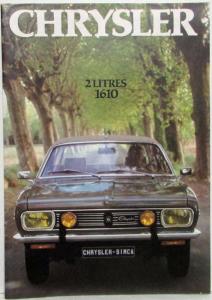 1977 Chrysler 2 Litre and 1610 Sales Brochure - French Text