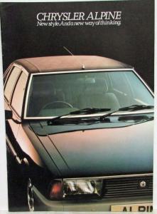 1975-1979 Chrysler Alpine New Style and Way of Thinking Sales Brochure - UK Mkt