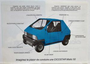 1980-1985 Cicostar Spec Sheet - French Text