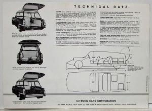 1960 Citroen Station Wagon Sales Folder