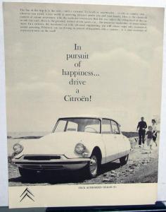 1960 Citroen DS 19 ID 19 In Pursuit of Happiness Spec Sheet
