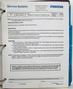 1989-1994 Mazda Service Bulletins in Binder