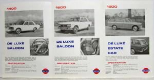 1970 1971 Datsun the Range Sales Folder 1200 1400 1600 1800 2000 - UK Market