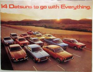 1976 Datsun to go with Everything Sales Brochure 280Z 610 710 B-210 Lil Hustler