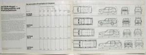 1975-1976 Datsun Wagon Sales Brochure - German Text for Swiss Market