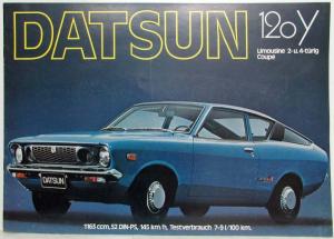 1973-1978 Datsun 120Y Sales Brochure - German Text