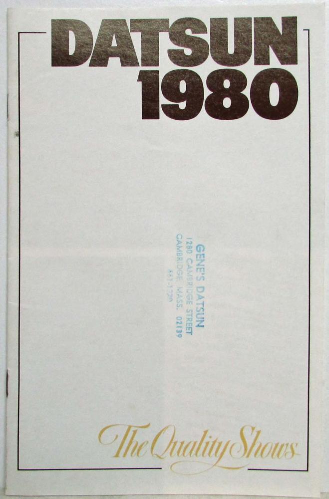 1980 Datsun Small Full Line Sales Brochure