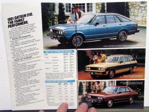 1981 Datsun by Nissan Small Full Line Sales Brochure